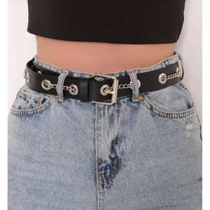 เข็มขัดผู้หญิงพร้อมห่วงโซ่รูตาไก่ หัวเข็มขัดรูปสี่เหลี่ยมผืนผ้า แข็งแรงทนทาน เครื่องประดับแฟชั่น - Product Image 4