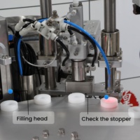 Machine de remplissage, de bouchage et de scellage entièrement automatique de cartouches de table, machine de remplissage et de scellage de cartouches en verre de 3 ml