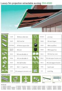 <span class=keywords><strong>Toldo</strong></span> de Jardín Moderno Retráctil de Aluminio Resistente de <span class=keywords><strong>5</strong></span> <span class=keywords><strong>Metros</strong></span> con Control Remoto para Balcón y Patio Exterior - Product Image 6