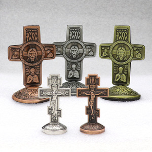 E-commerce aksesori meja kantor rumah Byzantine Retro orthodody emas aksesori untuk dekorasi Natal mobil kerajinan logam - Product Image 1