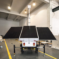 Remorque CCTV solaire 4G 5G, norme américaine, sécurité 24h/24 et 7j/7 pour les chantiers de construction