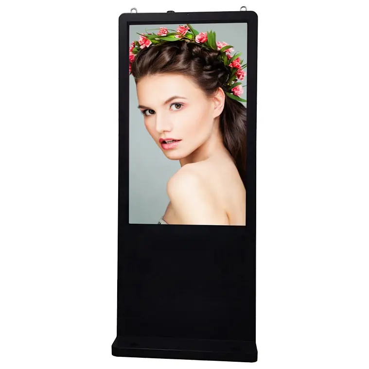 Baz yeni tasarım zemin ayakta elektronik reklam dijital ekran ile açık su geçirmez 55 inç LCD Totem