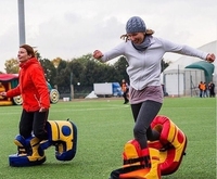 Chaussures gonflables géantes Speed Giant Bigfoot en PVC et éponge pour activités de team building, jeux sportifs, certifiées CE, 3 ans
