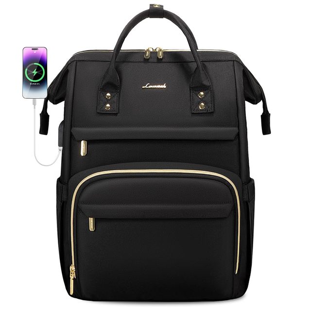 LOVEVOOK Professional Computer Bag 15.6 Inch Waterproof Laptop Backpack Carry-On Backpack with USB Port for Women