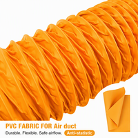 Rouleau de tissu en bâche tissée enduite de PVC antistatique et ignifuge pour conduits de ventilation industriels