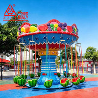 Éclairage LED de nuit pour parcs d'attractions, équipement de parc d'attractions extérieur, chaise volante musicale 16 places pour parcs à thème