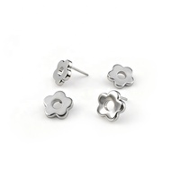 Getta G23 ASTM Titane Fleur Fileté Intérieur à Enfiler Labret Piercing Lèvre Oreille Bijoux Corporels Boucles d'Oreilles pour Femme