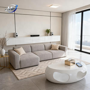 Table basse moderne en fibre de verre en forme de nuage pour salon et usage extérieur - Product Image 2