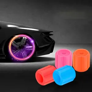 Tapa luminosa universal para válvula de neumático, cubo de rueda de coche, tapa de válvula de neumático de coche brillante, tapas de válvula de coche para motocicleta y bicicleta