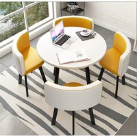 Ensemble table et chaises de réception, salle à manger, bureau et espace de repos, simple et confortable