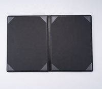 8.5*11 Restaurant Menu Couvre En Gros En Cuir A4 Dossier Titulaire De Certificat Double Face Certificat Diplôme Couverture Avec Logo