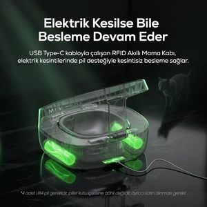 Distributeur automatique de nourriture pour plusieurs animaux Elecpet, avec puce électronique sélective, pour chats et chiens, avec fonction de portionnement précis. - Product Image 3