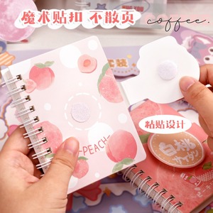 Xách Tay A7 Máy Tính Xách Tay Dễ Thương Phim Hoạt Hình Cuộn Dây Thiết Kế Cho Velcro Khóa Túi Xoắn Ốc Ràng Buộc Giấy Trường Cuộc Sống Trang Nhỏ Văn Phòng Phẩm Su - Product Image 3