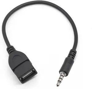 AUX Colokan Audio 3.5Mm Ke USB 2.0, Adaptor Utama Konverter OTG Jack Wanita
