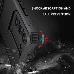 Con soporte, funda para cámara deslizante, fundas para teléfono a prueba de golpes para <span class=keywords><strong>Samsung</strong></span> S24 Ultra S23 Plus S22 S21 S20 FE Note 20 Ultra, fundas para teléfono - Product Image 4