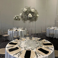 Support à fleurs en acrylique transparent pas cher, en promotion, pour décoration de mariage, présentoir de fleurs, centres de table pour mariage
