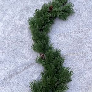Treo Giáng sinh Vòng hoa và cây xanh dày tuyết tùng thông Vòng hoa bất động cảm ứng cây nho lá tường treo trang trí trang trí cây - Product Image 2