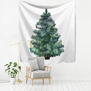 Arbre de Noël personnalisé série chambre à coucher esthétique pique-nique feuille couvre-lit affiche couverture Art impression tapisserie tenture murale décor - Product Image 5