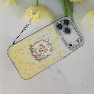 <span class=keywords><strong>Funda</strong></span> de Teléfono con Diseño de Conejito de Dibujos Animados para <span class=keywords><strong>iPhone</strong></span> 17 Pro Max 16 15 14 13 12 <span class=keywords><strong>11</strong></span>, Diseño Brillante con Diamantes de Imitación, Lazo y <span class=keywords><strong>Colgante</strong></span> para Cámara, para Chicas - Product Image 1