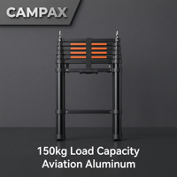 [CAMPAX] Échelle télescopique 8 marches 150 kg en aluminium aéronautique pliable pour accès à la tente de toit |   Klappleiter
