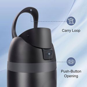 Bouteille isotherme à double paroi en acier inoxydable 304 de haute qualité, avec revêtement en poudre, bouteille d'eau sportive avec paille, logo personnalisé - Product Image 3