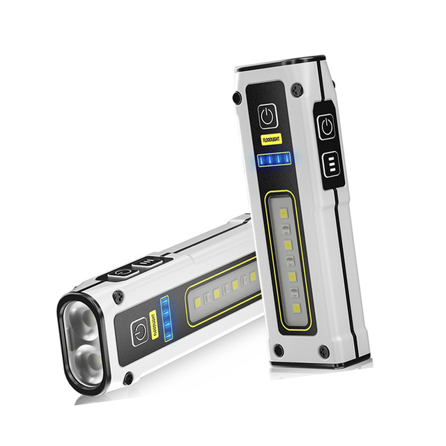 Helius New Multi-functional LED Strong Light Outdoor Emergency Lighting Type-C Rechargeable Mini High Power Flashlight