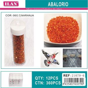 Perline ILAN Abalorio Arancioni 21079-6 per Creazione di Gioielli, 12 Pezzi per Tubo - Product Image 1