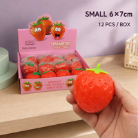 Jouet anti-stress souple en TPR, motif fraise, changeant de couleur aux UV, unisexe, 15x11cm 6x7cm, idéal pour les cadeaux et les fêtes