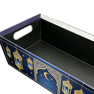 <span class=keywords><strong>Panier</strong></span>-<span class=keywords><strong>cadeau</strong></span> vide personnalisé en carton avec logo, taille et couleur imprimés, idéal pour le Ramadan, avec poignée, pour bonbons, vente en gros - Product Image 2