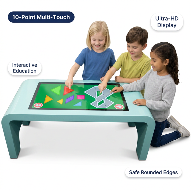 32 Inch Multi Kids Interactive Smart Touch Screen Technology Digital Coffee Children's Game Tables  for Home Kindergarten School