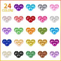 Perles rondes naturelles en vrac pour la fabrication de bracelets, vente en gros, 6mm, colorées