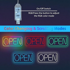 Enseigne néon LED ouverte, étanche IP65, en acrylique, pour la décoration de festivals, magasins, bars, cafés, entreprises et salons de coiffure - Product Image 4