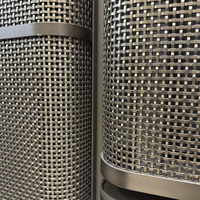 Tissu en maille métallique ondulée en acier inoxydable, panneau décoratif en maille de fil de laiton pour cloison, armoire, façade