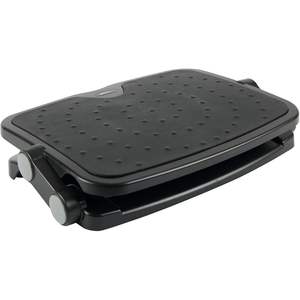 Repose-pieds ergonomique Alera ALE noir, rembourré et confortable, 14 po x 19,5/8 po x 3 3/4 à 7 1/2 po, en plastique durable - Product Image 4