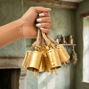 Decoraciones Navideñas de Campanas Doradas, Adorno Tradicional para Colgar en la Pared, Juego de Adornos para Interiores - Product Image 4
