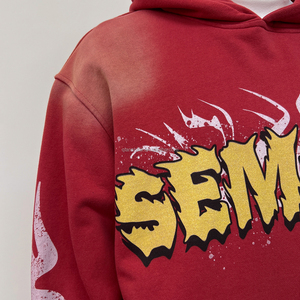 Sudadera con capucha con serigrafía de Primavera de alta calidad, sudaderas con capucha personalizadas de gran tamaño, ropa de calle Unisex, sudaderas con capucha gráficas de lavado ácido - Product Image 4