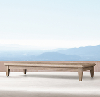 Ensemble de canapés en bois de teck de haute qualité au design classique antique pour jardin, plage et bord de piscine, mobilier d'extérieur
