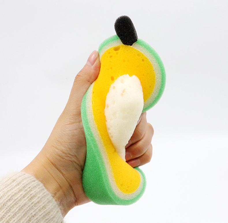 4pcs Cute Fruit Shaped Bath Brushes