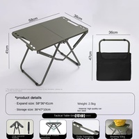 Table pliante en fer léger Table de pique-nique à thé multifonctionnelle tactique extérieure pour Gym Camping Pliable Équipement recommandé