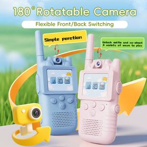 Walkie Talkie con Video para Niños, Pantalla de 2.0 Pulgadas, Cámara Giratoria, Almacenamiento de Fotos, Linterna, <span class=keywords><strong>Sin</strong></span> Red, <span class=keywords><strong>Intercomunicador</strong></span> Visual en Tiempo Real - Product Image 5
