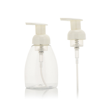 Emballage cosmétique de luxe en plastique pour flacon pompe à mousse PET blanc 5oz, savon liquide, impression sérigraphique, rond, Maytour MF103