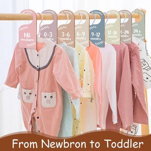 Etiqueta divisoria de armario infantil recién nacido 24 meses armario de bebé divisores Organizadores de ropa de guardería de madera para 0-7 años - Product Image 5