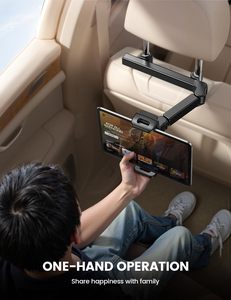 Car Tablet Holder Dashboard iPad <b>Mount</b> Auto <b>Telescopic</b> Backseat Stand Cradle Clip Universal Seat Back Cell <b>Phone</b> Bracket 360 - Product Image 4