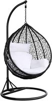 Mobilier de jardin moderne de haute qualité patio grande balançoire chaise oeuf suspendu prix bon marché vente d'usine rotin chaise oeuf suspendu
