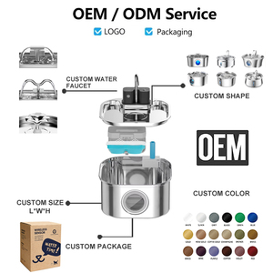 2,4L Automatischer Katzenbrunnen Hundenapf Edelstahl Wasserspender Haustier Trinkbrunnen Katzenfutterautomat - Product Image 6