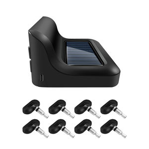 ระบบตรวจสอบแรงดันลมยางไร้สายพลังงานแสงอาทิตย์, ชุดเซ็นเซอร์ 8 ตัวสำหรับรถบ้านและรถบรรทุกหนัก, ความจุ 199 PSI, จอ LCD แสดงผลแรงดันลมยางแบบเรียลไทม์ - Product Image 3