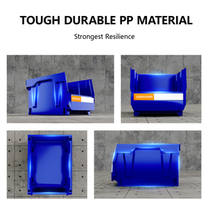 LEADLOONG V2 200*130*110MM <strong>Plastic</strong> Hanging Stackable Storage Organizer <strong>Bin</strong>, 8-Inch X 5-Inch X 4-Inch, 12-Pack - Product Image 3