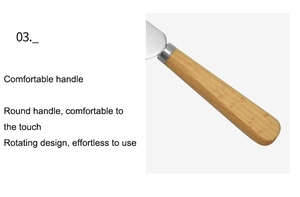3 Piece Wooden Handle <b>Knife</b> Set Stainless Steel Blade Pizza Tools Kitchen Essential for Cheese Lovers and Home Chefs - Product Image 3