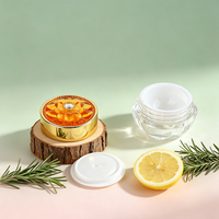 Pot de crème pour les yeux de luxe 5g, format voyage, échantillon, contenant cosmétique intérieur en PP, pot en plastique à capuchon unique pour crème