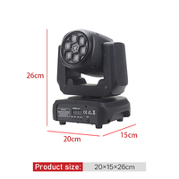 Luz Móvil Portátil de 6*10W RGBW con Efecto Láser, Luz Programable DMX para Discotecas, Bodas y Actuaciones en Vivo